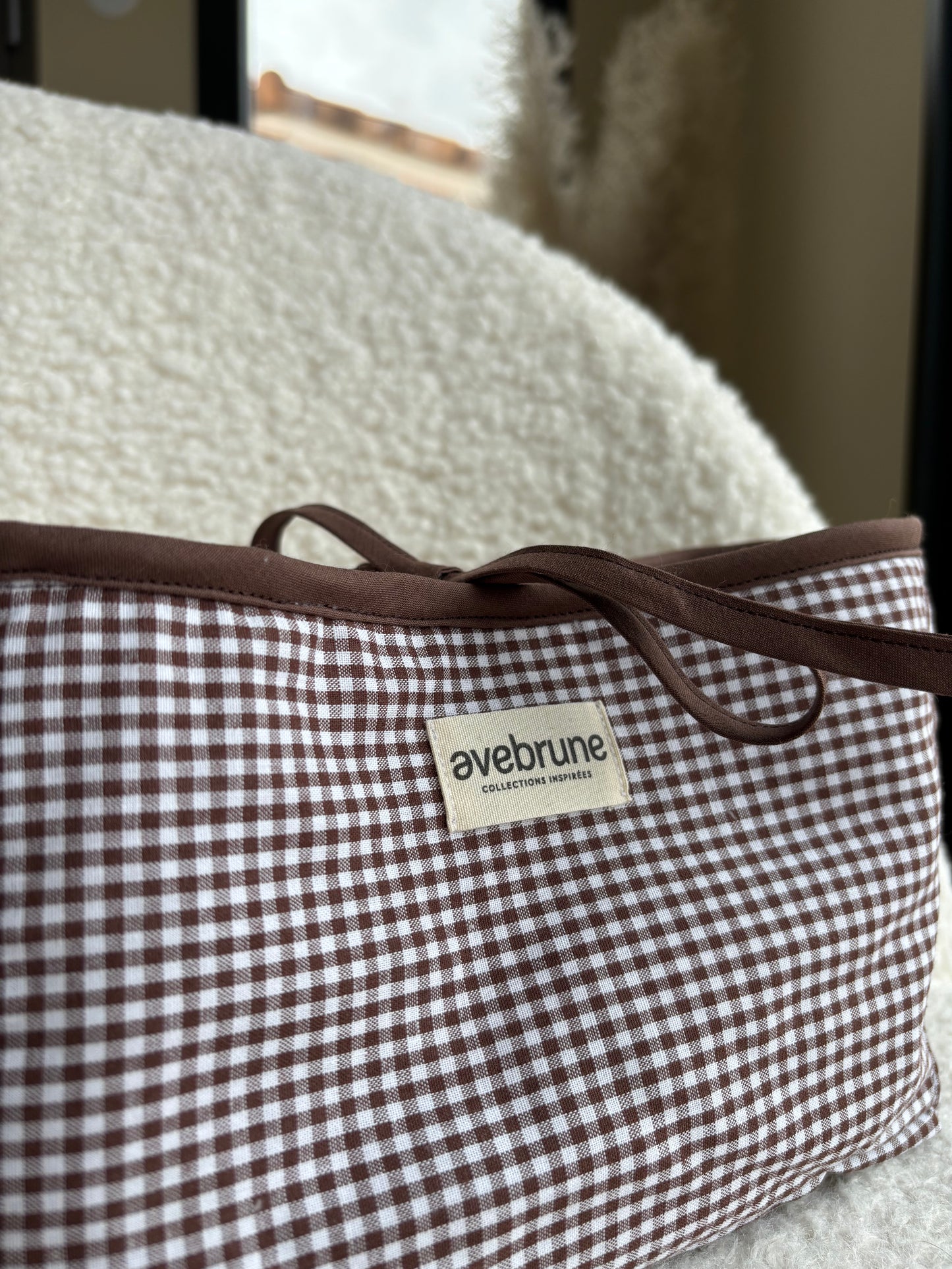 Trousse à nouer VICHY MARRON