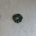Chouchou vert à fleurs